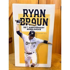 Ryan Braun Bobblehead SGA 2010's Milwaukee Brewers 50th Anniversary 2021 9/5/21